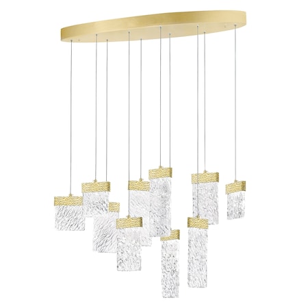 Cwi Lighting Carolina LED Chandelier With Gold Leaf Finish 1090P40-10-620-O